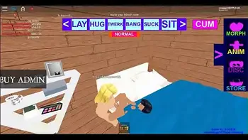 A Hot Blonde Roblox Lesbian licks a Nervous Latino girl as she moans
