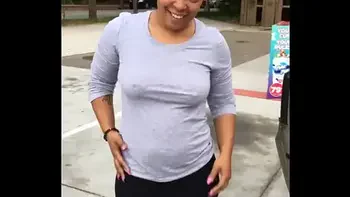 Me and handsomedevan Flashing at the gas station