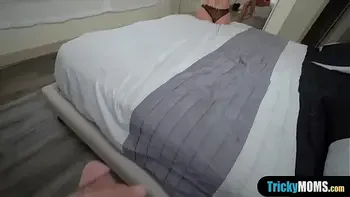 Sexy stepmom teaches her stepson how to fuck a MILF