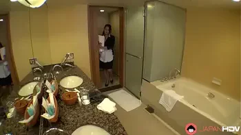 Japanese maid, Rei Kitajima was caught masturbating at work, uncensored