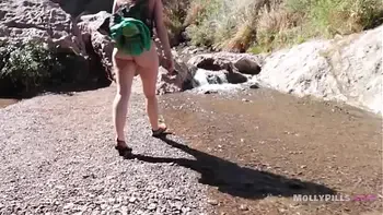 Amazing Outdoor Public Sex with my Real Girlfriend Public Creampie Experience - Molly Pills - Young Amateur Blonde Sucks and Fucks on Nature Date POV HD