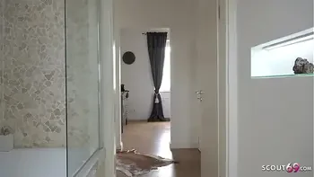 GERMAN SCOUT - Bochumer Teen Sarah aus Bochum ANAL gefickt fur Geld bei Strassen Casting