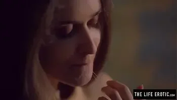 Puffy nippled bohemian milf humps a pillow and masturbates to porn