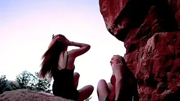 Lesbian Photographer Fucks Model Outdoors