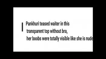 Pankhuri teasing waiter in hotel room