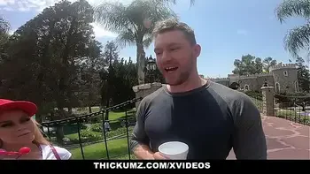 Thickumz - Big Booty Blonde's First Time At The Park (Nikki Delano)