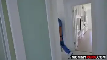 Hot stepmom screws her stepson because stepdad is working too much