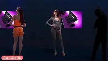 Naked Singer on stage. Virtual Reality