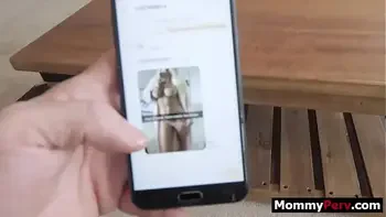 Blonde milf stepmom sends step son her naked pics to fuck him