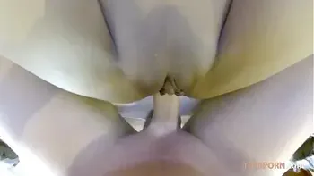 My big Asian tits bounce when I ride his white cock