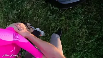 Public Outdoor Fuck Babe with Sexy Butt - Young Amateur Couple POV