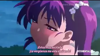 Chica de cabello morado anime