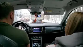 Risky Car Blowjob with my Sexy Work associate