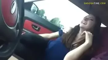 Girl fingers d. friend in car