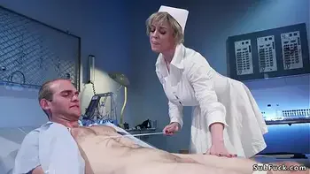 Milf nurse rides face to male patient