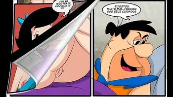 História em Quadrinho Pornô (HQ Pornô) - Os Flintistones - Cuidando do Vizinho na Noite de Natal