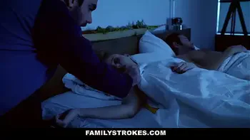 Stepson Secretly Fucking His Sexy Stepmom Britney Amber While Stepdaddy is in Nap