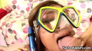 Asian-Teen-Cum-Diving