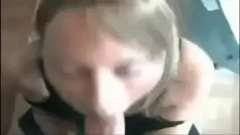 Blonde amateur posh British girl give blowjob