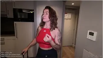 Big Ass French Girl Cheats On Her Boyfriend, Caught Masturbating And Fucked By Her Roommate