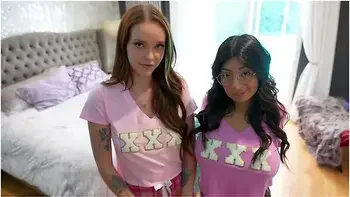Big Tit College Sorority Sluts Tag Team Their Advisor - Cami Strella X Chloe Foxxe X Lev Lieben