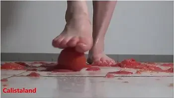 Several Tomatoes Are Crushed Under My Wonderful Bare Feet