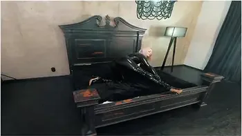 Rubber Black Latex Catsuit Backstage Video, Thigh High Boots And Shiny Fetish Clothes With Arya Grander