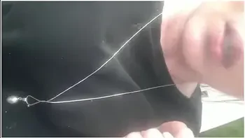 Smoking Cigarette In Black Pantyhose Outside Make Hole For My Clit And Turn Off Cigaret By My Pee