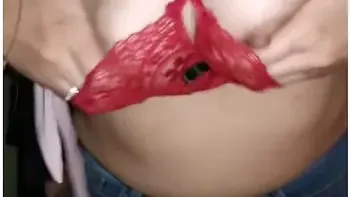 My Friend Models Her Thongs And Jerks Me Off Until I Cum In Her Hands!