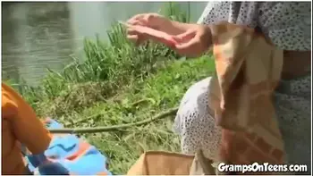 Teen 18+ Whore In Threeway With Elderly Couple