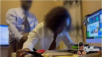 Sneaky Office Doggy Ends In Cum On Ass While Cheating With My Boss At Work