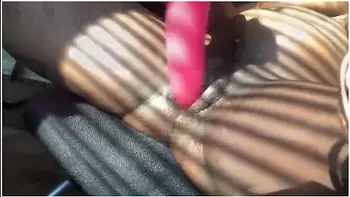 Ebony Squirts While Sun Goes Down