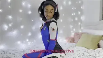 Light Skin Goddess - Teen 18+ Lightskin Ebony Goddess Cosplays As D.va From Overwatch And Squirts Five Times On Bbc
