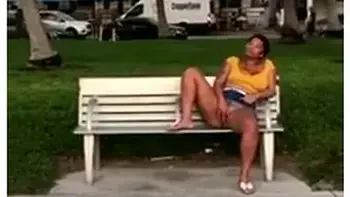 Touching On Herself Outside On South Beach