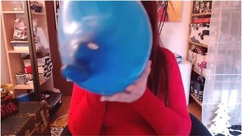 A Big Blue Balloon Gives Me An Orgasm Over And Over Again Wanna See How?