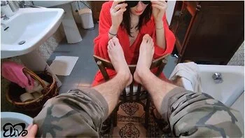 This Slut Licks My Feet And Gets Facial - Real Life