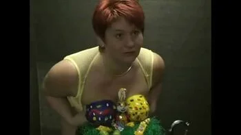 Anna Devot German MILF Easter Bunny Fetish with Big Natural Tits and Dildo Masturbation