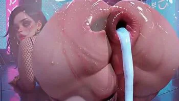 Gothic Teen Anal Creampie Destruction with Huge Dildo - AI Hentai BBW