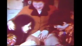 Vintage Lesbian Party: Hairy MILF Pussy Licking Threesome Compilation