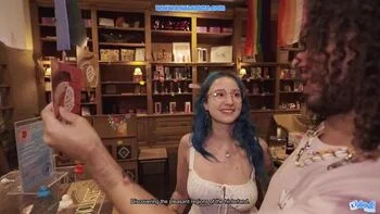 Amateur French Alt Girl Sells Sex Toy in Shop - Big Natural Tits Homemade POV