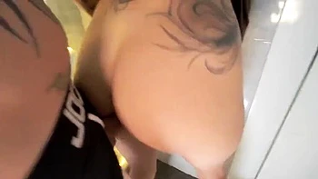 Step Sister Gets Hard Anal Fuck Standing Doggystyle - Rough ATM and Cum in Mouth