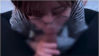 Glasses Girl Gets Caught By The Smell Of Dick And Sucks Up A Lot Of Sperm