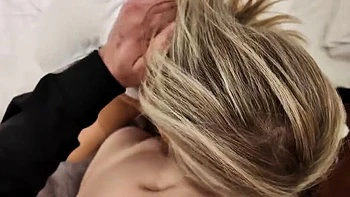 Blonde Step Mom Gives Teen Blowjob After Homework in HD POV