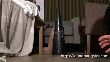 Sexy Blonde Wrecks the Butt with Huge Toy *** My Free Room www.camgangster.com/siswet19