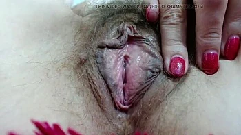 Angela Lady's Juicy Orgasm Close Up - Big Natural Tits MILF Licking Pussy