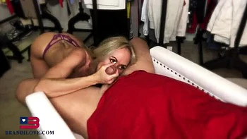 Brandi Love MILF Blowjob in Closet POV - Big Tits Mom Sucks Your Dick