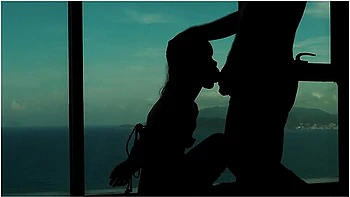 Artistic Silhouette - Tied Up Asian Teen Sucking Dick With An Ocean View - Baebi Hel