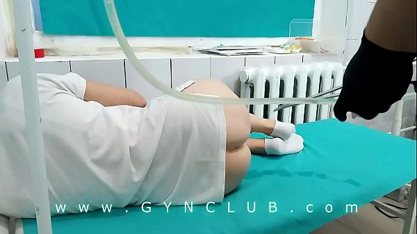 Gyno orgasm on gyno chair