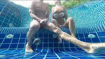 This Blonde Made Me Cum in a Public Pool!