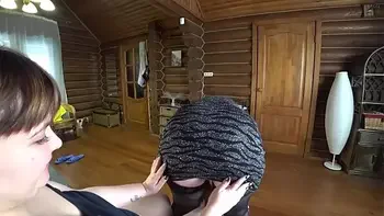 Deep fisting in hairy pussy. Mature lesbian in a medical glove fucked a fat milf doggystyle. Fetish pov.